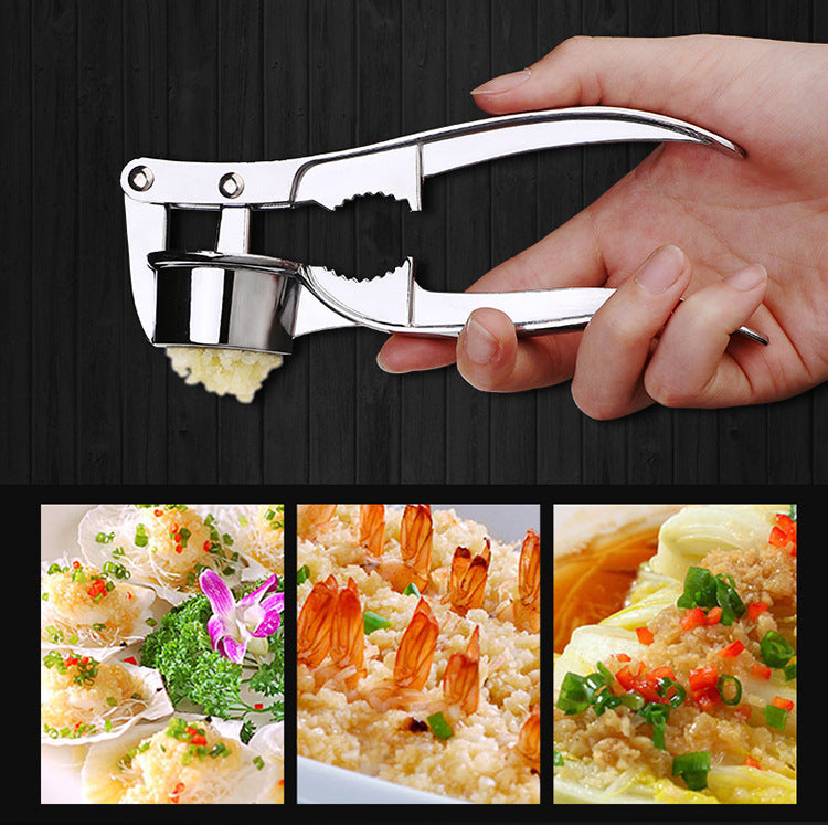 Kitchen Stainless Steel Garlic Press Crusher Home Cooking Vegetables Ginger Squeezer Masher Handheld Ginger Garlic Mincer Tools