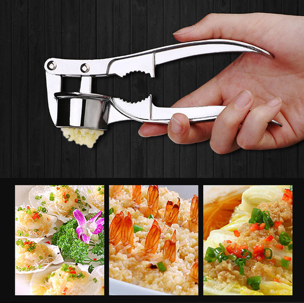 Kitchen Stainless Steel Garlic Press Crusher Home Cooking Vegetables Ginger Squeezer Masher Handheld Ginger Garlic Mincer Tools