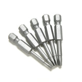 5Pcs/Set Anti Slip Magnetic Triangle Head Screwdriver Bit 1/4" S2 Steel Hex Shank Electric Power Tool Accessories 50mm