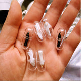 60pcs Transparent Capsule Shell Plastic Pill Container Medince Pill Cases Bottle Splitters Capsule Figurines DIY Accessories