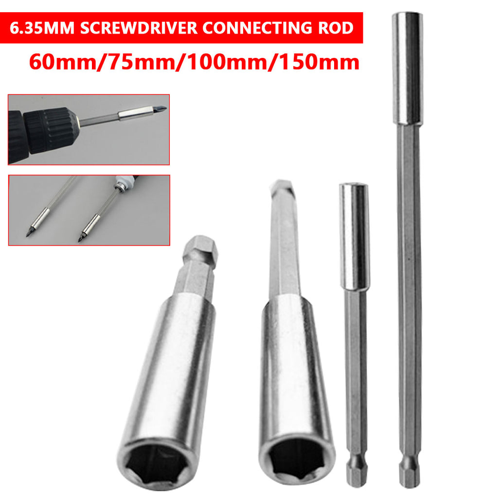 Extensions Quick Change Extension Bit Set 1/4" Hex Rod Shank Long Handle Screwdriver Tip Holder Hand Tool