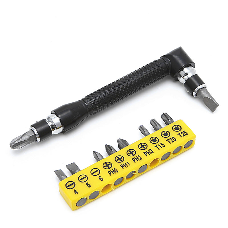 10 in 1 Socket Screwdriver L-shaped Angle Head Twin Wrench Driver Torx Flat Bit Screwdriver Set Parafusadeira 'lrz