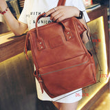 Fashion Women's Leather Backpack Anti Theft Laptop Backpack  Schoolbags For Teenager Girls Mochila Rucksack Women sac a dos
