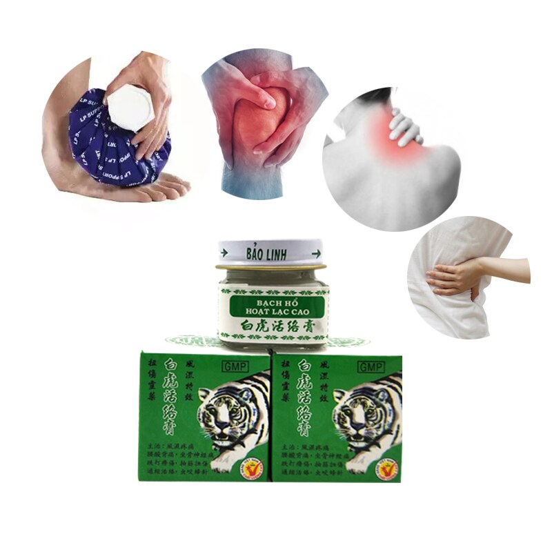 20g Original White Vietnam Tiger Balm Oil Natural Herb White Tiger Transdermic Anelgesic Cream for Headache Secondary image