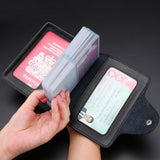 Fashion PU Function 24 Bits Card Case Business Card Holder Men Women Credit Passport Card Bag ID Passport Card Wallet