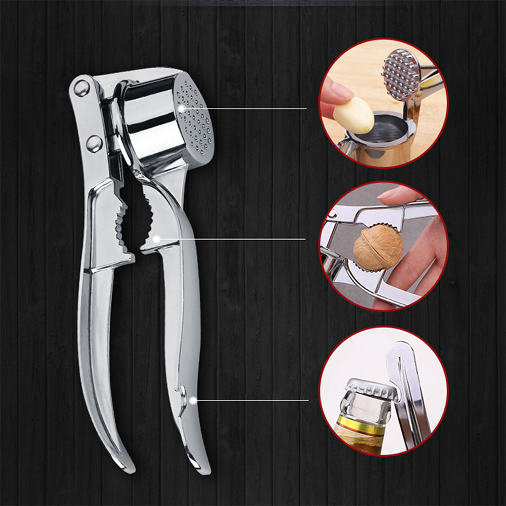 Kitchen Stainless Steel Garlic Press Crusher Home Cooking Vegetables Ginger Squeezer Masher Handheld Ginger Garlic Mincer Tools
