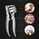 Kitchen Stainless Steel Garlic Press Crusher Home Cooking Vegetables Ginger Squeezer Masher Handheld Ginger Garlic Mincer Tools