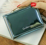 New Women Wallet Laser Small Ladies Leather Letter Short Purse Unisex Coin Bag Zipper Card Holder Money Clip portefeuille femme