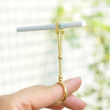Fasion Vintage Cigarette Holder Ring Rack Metal Finger Clip Women Men Slim Cigarettes Smoking Accessories Smoker Men Gift Set