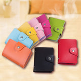 New 24 slots Fashion PU Leather Business Card Holder Organizer Hasp Men Women Bank Credit Card Holder Bag ID Card Wallet