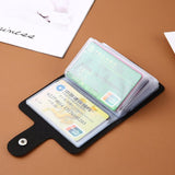 New PU Leather Function 24 Bits Card Case Business Card Holder Men Women Credit Passport Card Bag ID Passport Cover Card Wallet