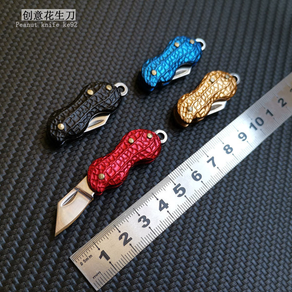 Mini Portable Knife Fold Camping Folding pocket Keychain Outdoor tool Self-defense Peanut knife EDC tool NEW