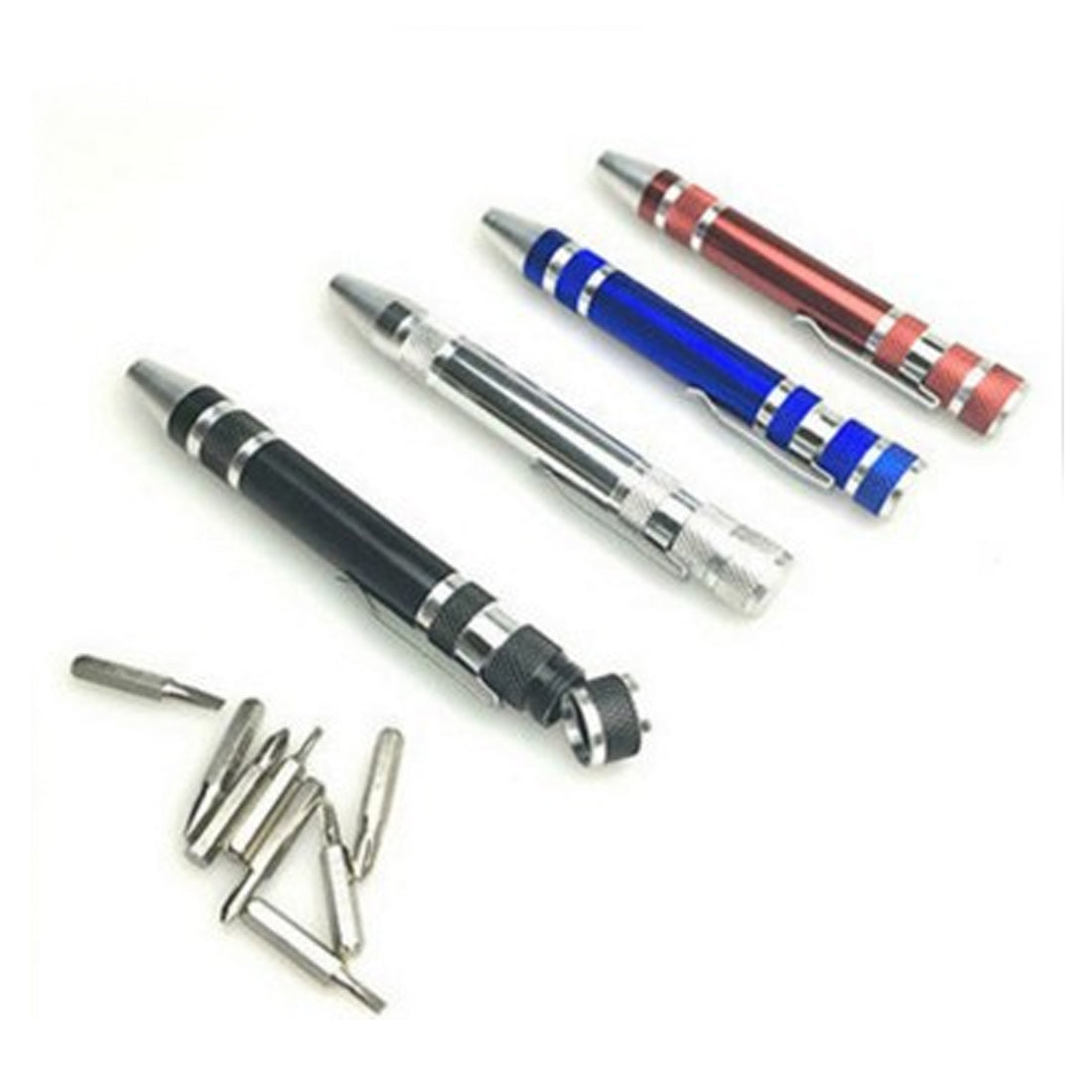 Portable 8 in 1 Aluminum Pen Style Screw Driver Multi-Tool Precision Mobile phone Repair Tool Kit Screwdriver Set Bits Main image