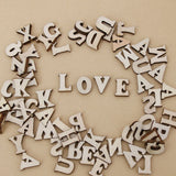 200Pcs/lot Mixed A-Z Alphabet Wood Letter Wooden Number Sticker Hand Craft 3D Scrapbooking Decorative Wood Figurines Miniatures