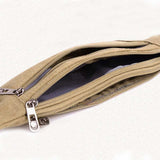 Vintage Men Casual Durable Fanny Waist Pack Male Waist Bags Belt Canvas New Hip Bum Military Bag Pouch Three Zipper Pocket
