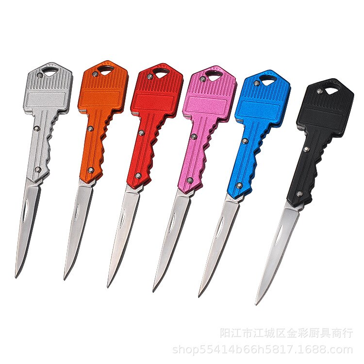 Mini Key Knife Letter Camp Outdoor Keyring Ring Keychain Fold Open Opener Pocket Package Survive gadget Multi Tool Blade Box kit