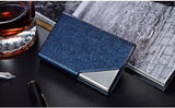 Business ID Credit Card Holder For Women Men Fashion Brand Metal Aluminum Card Wallet Case PU Leather Tarjetero Porte Carte