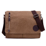 Canvas Leather Crossbody Bag Men Military Army Vintage Bags Shoulder Bag Casual Travel school Bags For Teenagers sac a dos bolsa