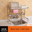 Kitchen stainless steel sink drain rack kitchen shelf DIY dishes cutlery dry drain rack 2 layer storage rack pantry organizer