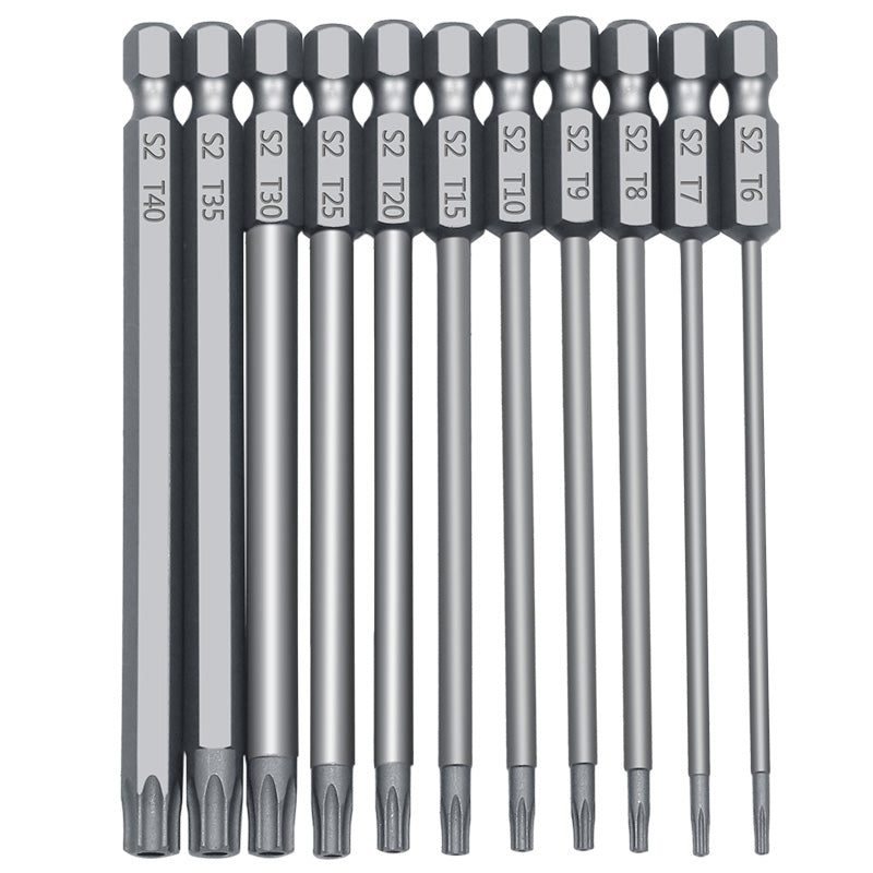 11pcs 12pcs Security Bit Set Tamper Proof Screwdriver Drill Bit Screw Driver Bits Torx Flat Head 1/4"  Hex Driver Bits