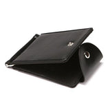 RFID Card Holder Wallet Men Short Money Clip Wallet Metal Leather Slim Male Card Organizer Minimalist Carteras Hombre Tarjetero