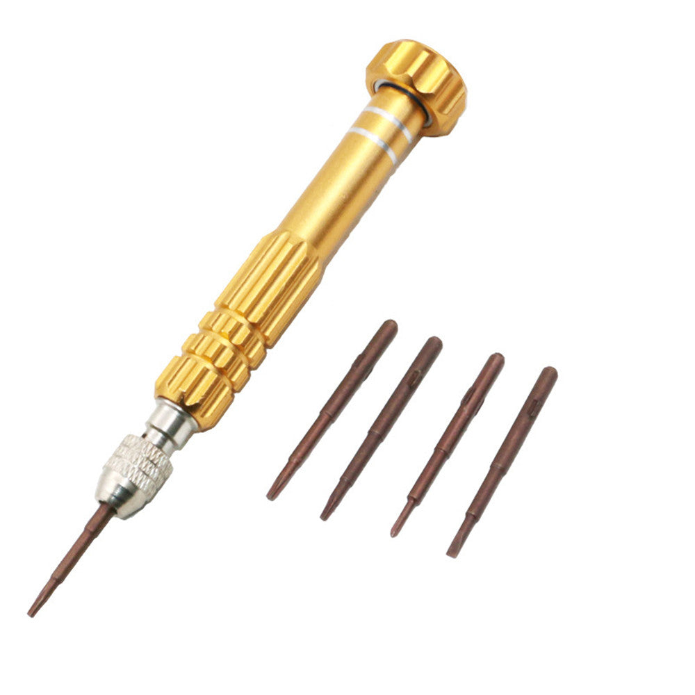 5-in-1 Aluminum Screwdriver Screwdriver Phone Disassemble Maintenance Tools Combination Set Precision Screwdriver Group