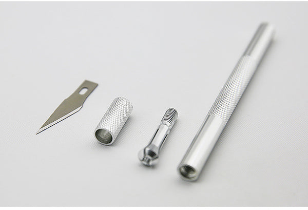1Set 6 Blades Engraving Craft knives Non-slip Metal Scalpel Hand Tool Set Cutter Carving Multi Knife Repairing Tools