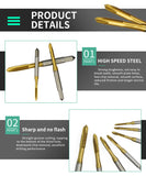1pc M2/M2.5/M3/M3.5/M4/M5/M6 Titanium Coated Hand Tap HSS Metric Straight Flute Thread Screw Tap