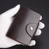 Fashion PU Function 24 Bits Card Case Business Card Holder Men Women Credit Passport Card Bag ID Passport Card Wallet