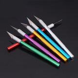 1Set 6 Blades Engraving Craft knives Non-slip Metal Scalpel Hand Tool Set Cutter Carving Multi Knife Repairing Tools