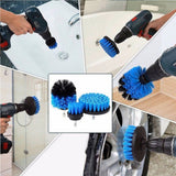 3pcs 2/3.5/4 inch Drill  Scrub Clean Brush For Leather Plastic Wooden Furniture Car Interiors Cleaning Power Scrub Power Drill