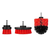 3pcs 2/3.5/4 inch Drill  Scrub Clean Brush For Leather Plastic Wooden Furniture Car Interiors Cleaning Power Scrub Power Drill