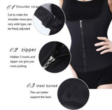 Shoulder Strap Waist Trainer Slimming Belt Vest Corset Women Zipper Hook Body Shaper Waist Cincher Slimming Weight Loss