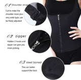2017 Shoulder Strap Waist Trainer Slimming Belt Vest Corset Women Zipper Hook Body Shaper Waist Cincher Slimming Weight Loss
