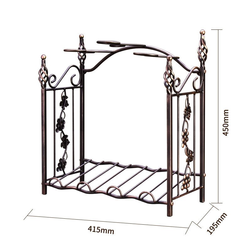 New multifunctional wine rack hold 4 bottles and 6 glasses disassembly wine bottles rack wine glass rack European iron wine rack Main image
