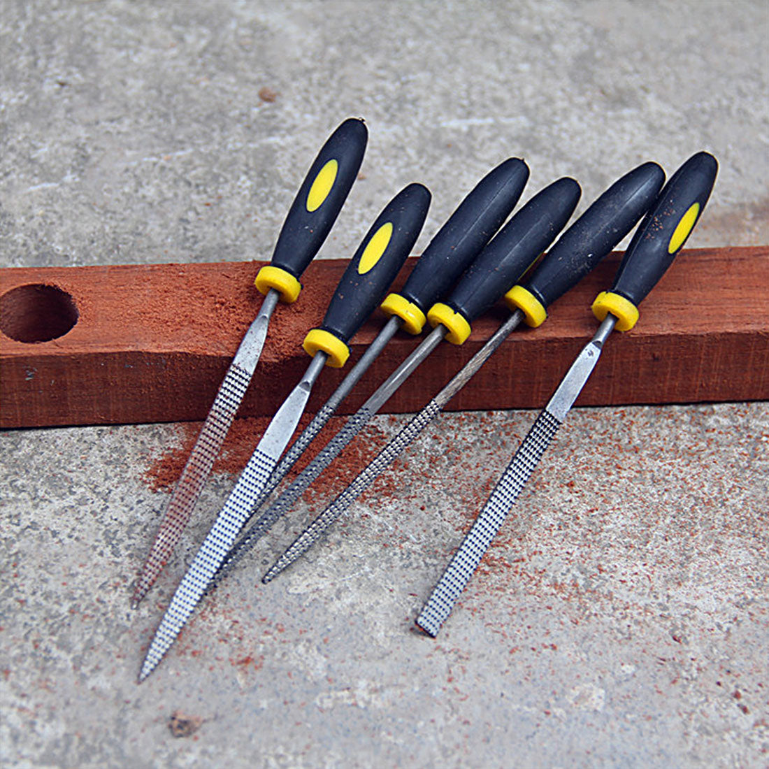 6Pcs Mini Metal Filing Rasp Diamond Needle File Wood Grinding Tools Hand Woodworking Files Tool 140x3mm