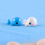 XBJ040 Artificial White Dolphin fairy garden mini gnomes moss terrariums resin crafts figurines for garden decoration