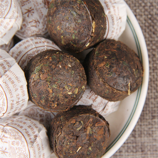 TemuTea 100g Yunnan Puerh Tea Glutinous Rice Flavor Puer Tuocha Black Tea Ripe Pu Er Tea