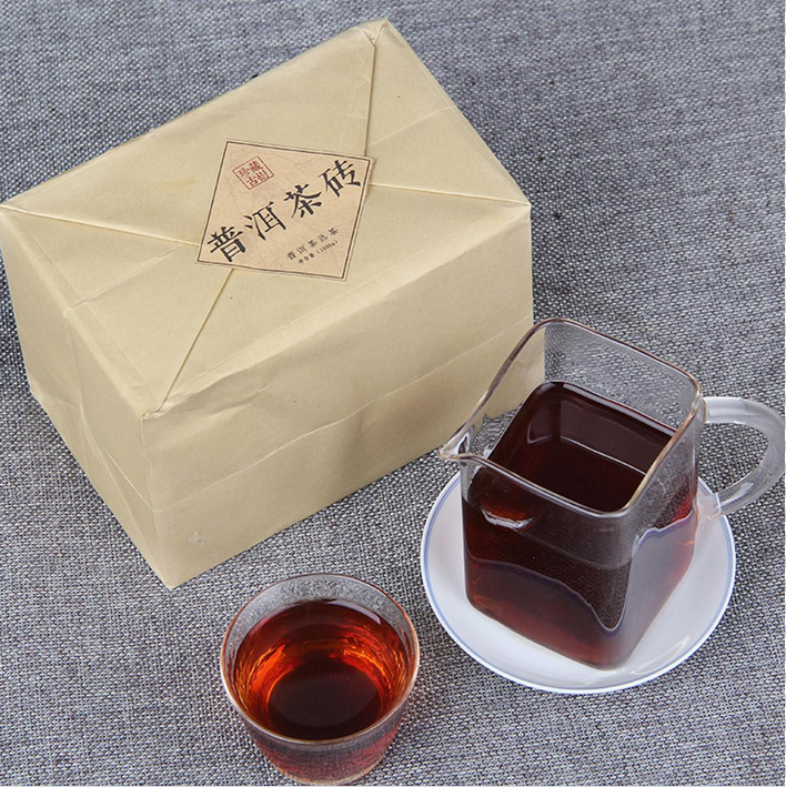 2.2lbs Ripe Puerh Tea Brick Icelandic Ancient Tree Black Tea Old Dry  Puer Brick Yunnan 1000g Main image