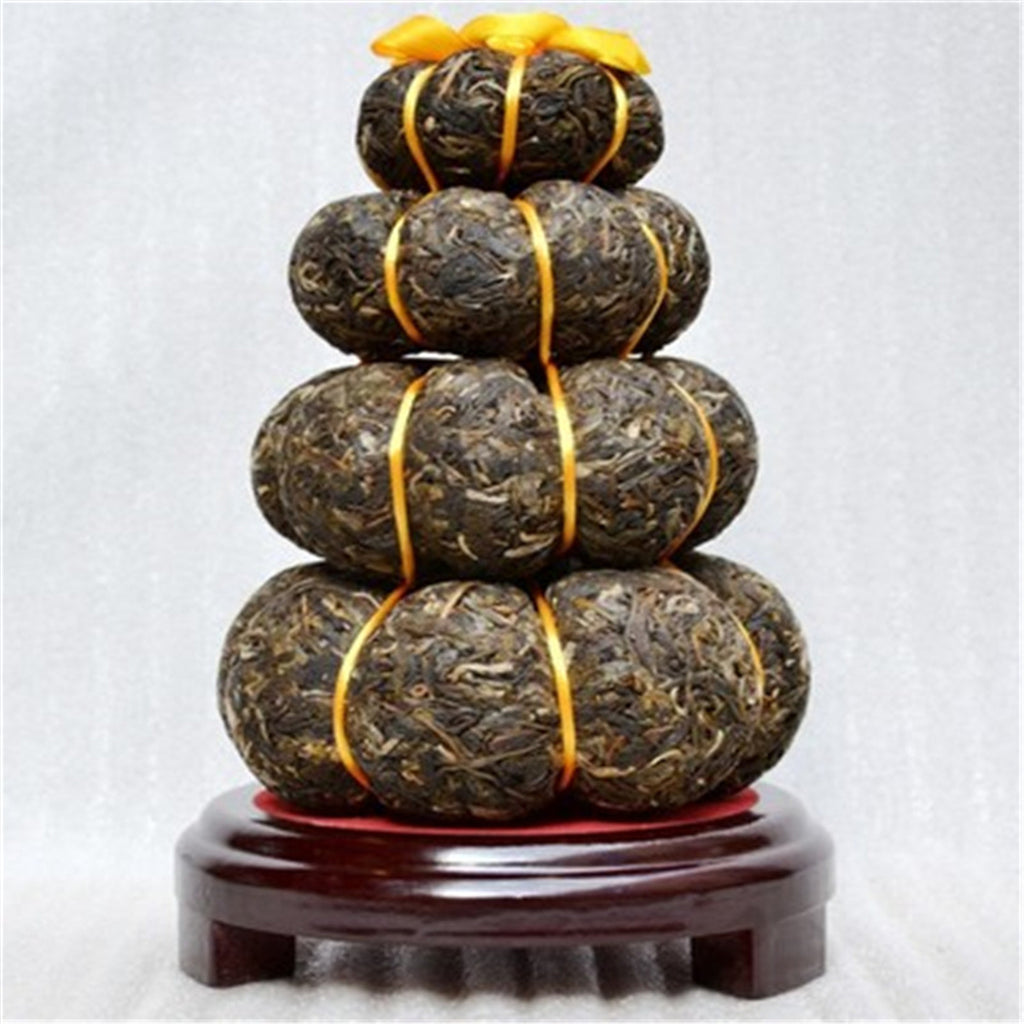 TemuTea 1000g Yunnan Pu-erh Tea Gift Craft Pu Er Tea Gourd Decoration Puer Raw Gift Tea