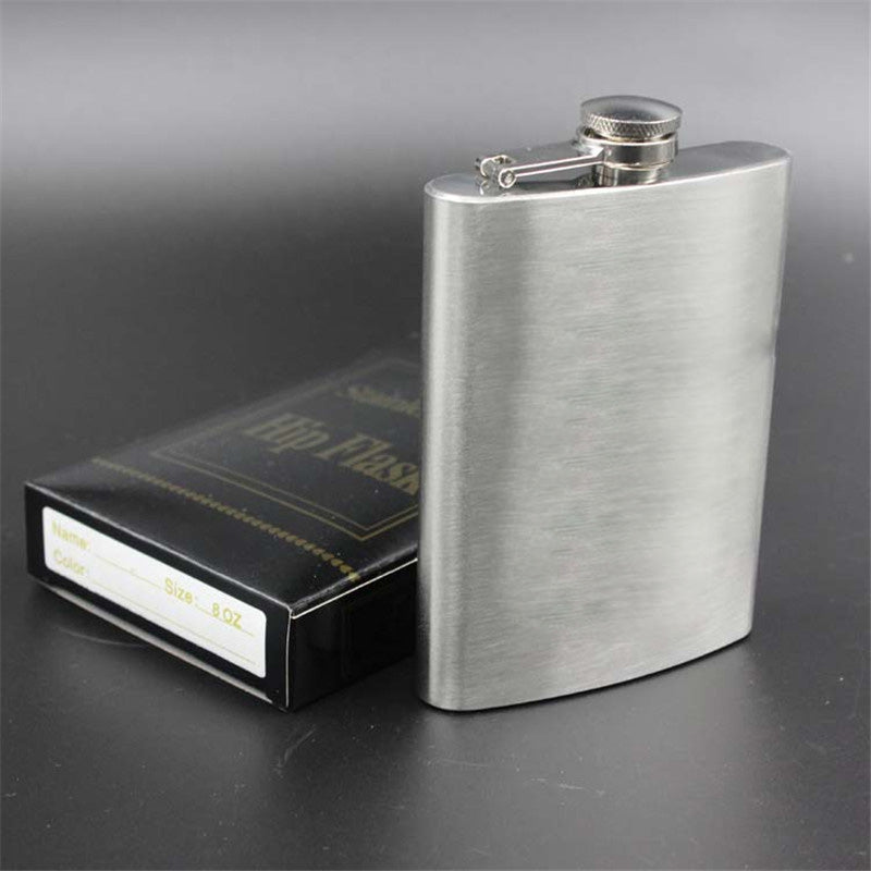 7oz Hip Flask Set Stainless Steel Hip Flask With Funnel Drinking Cup Portable Hip Flask for Whiskey Liquor Wine KC1013-2