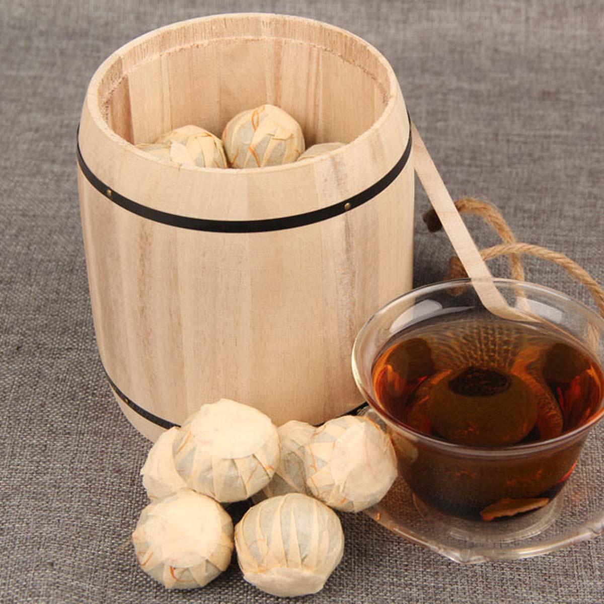 Puerh Tea Orange  Peel Ripe Puerh Tea Small Green Mandarin Shu Cha Barrel  250g