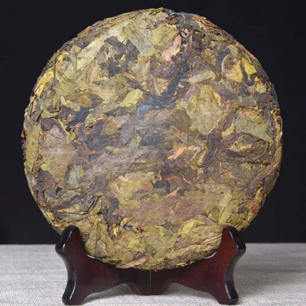 Puerh Tea Raw Tea Ancient Tree Golden Leaf Snowy Mountain  Yunnan Big Leaf 357g