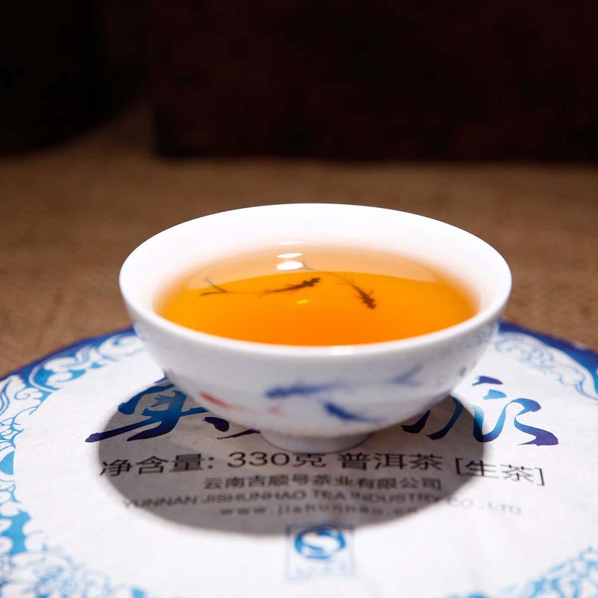 Pu Erh Tea Raw Puerh Organic Tea Cake Food Green Tea Sheng Cha China Yunnan 330g
