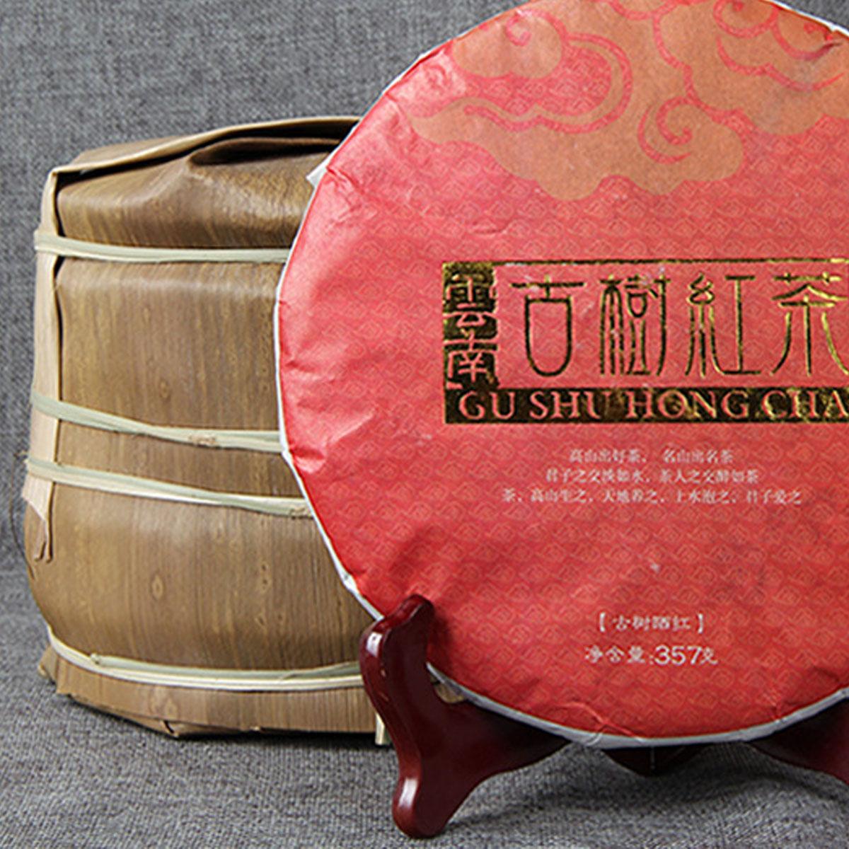 Black Tea Cake Ancient Tree Red Tea Big Leaf  Tea Chinese Health Green Food 357g