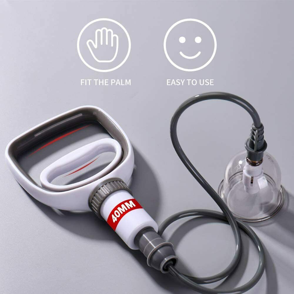 Professional Acupoint Cupping Set, 4th Generation Pump Gun & Cups (12 Cups)真空拔罐器