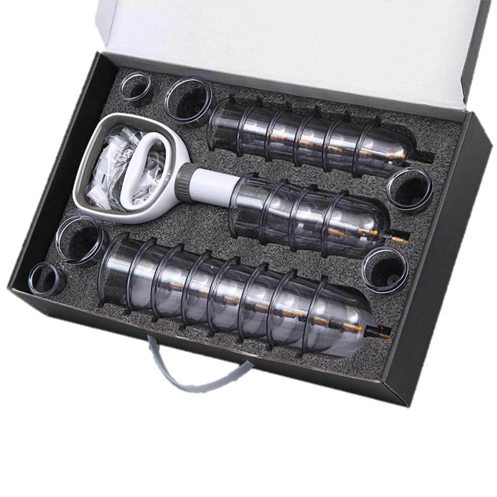 真空拔罐器Professional Acupoint Cupping Set, 4th Generation Pump Gun & Cups (24 Cups)