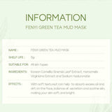 Green Tea Mud Mask Deep Cleansing Oil Control Moisturizing 5G Facial NEW D5K1