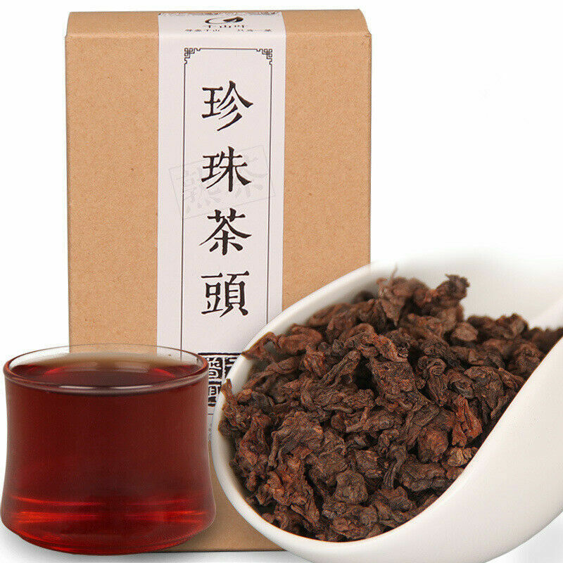 Muzhi Pearl Lao Cha Tou Shu Puer Tea Yunnan Mini Old Ripe Puer Tea 200g