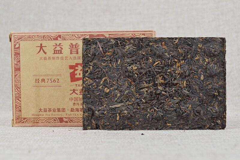Yunnan Menghai 7562 TAETEA Dayi Tea Pu-erh Brick Tea Ripe Ecology Puer Tea 250g